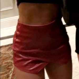 Red Leather Skort!!